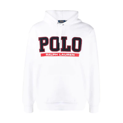 Ralph Lauren Letter Logo Print Hoodie White 710852512-004