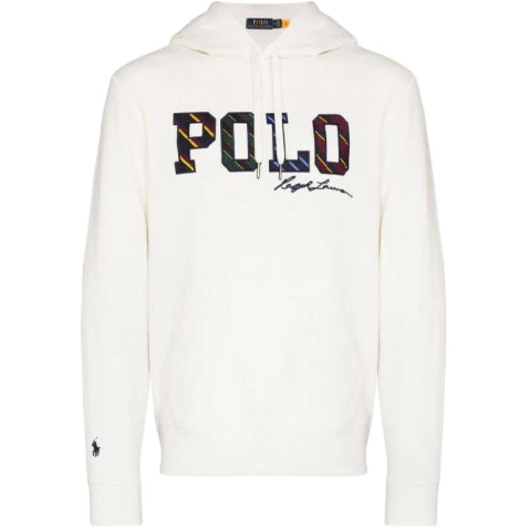 Ralph Lauren Letter Print Hoodie White 710853266-003