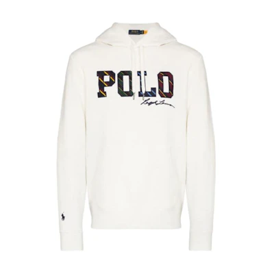 Ralph Lauren Letter Print Hoodie White 710853266-003