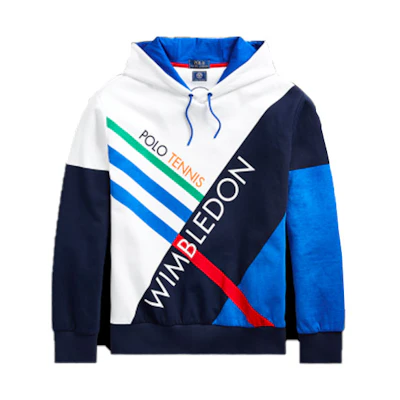 Ralph Lauren Letter Print Knit Hoodie Blue MNPOKNI16820403