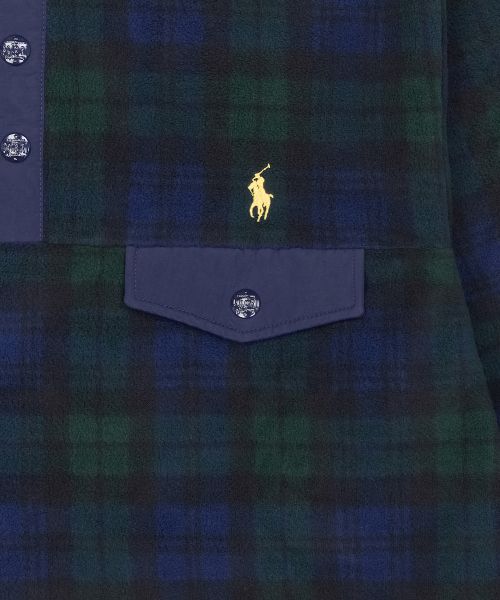 Shop Ralph Lauren 限量版寬鬆版型刷毛套頭上衣 - 黑色 MNPOKNI16825561-001-26