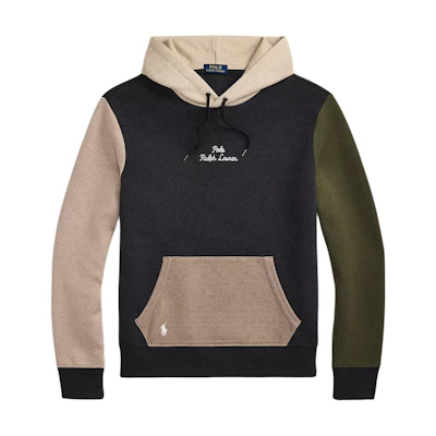 Ralph Lauren Logo Color-Blocked Hoodie Black Pullover Sweater 100040582