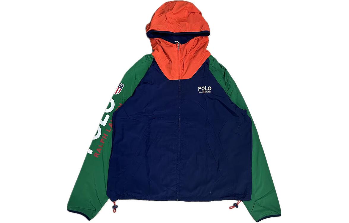 Ralph Lauren Logo Colorblock Windbreaker Hoodie Jacket Multicolor - Men 710817013-001