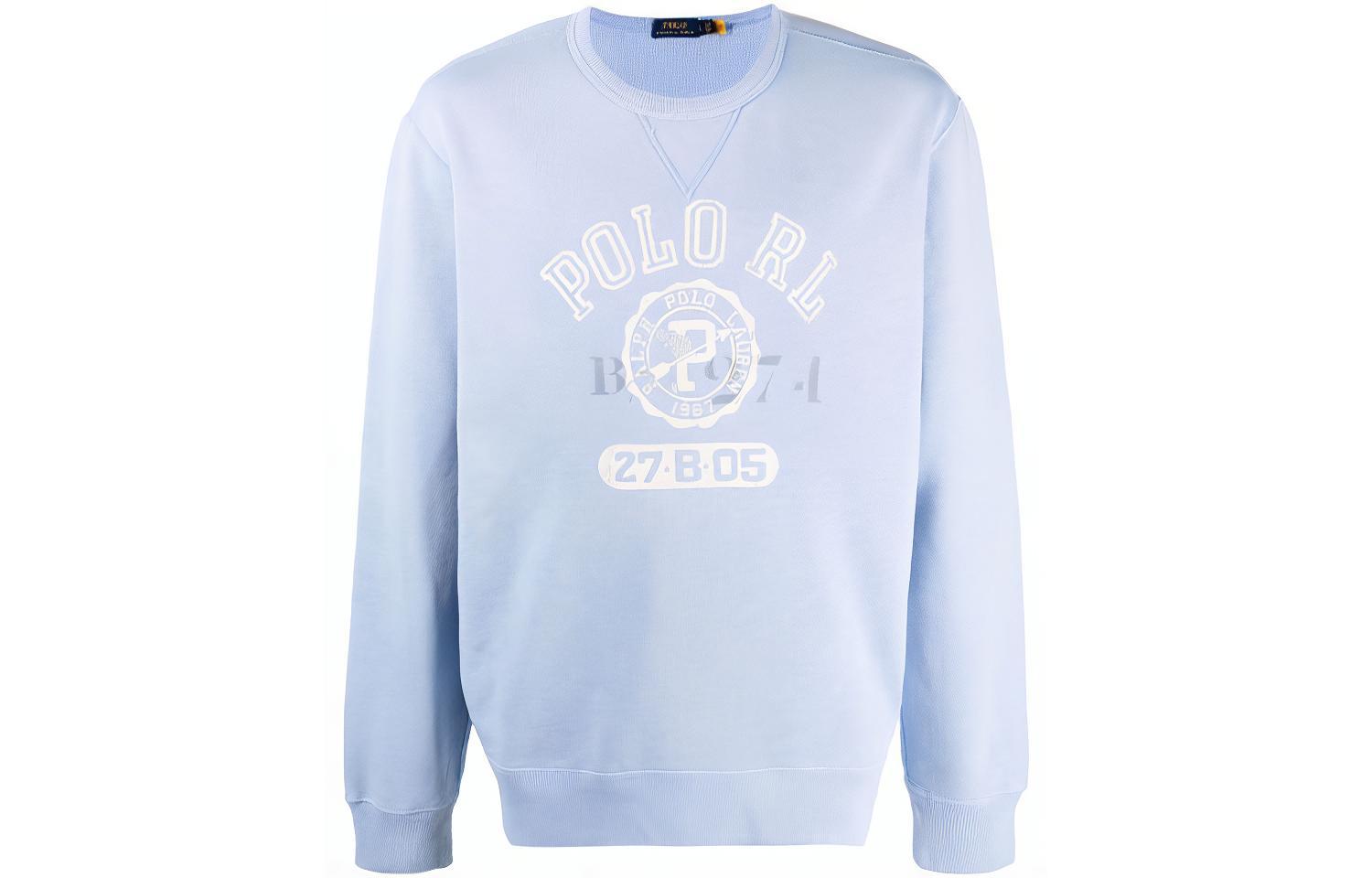 Ralph Lauren Logo Crewneck Sweatshirt Blue - 710851936-001