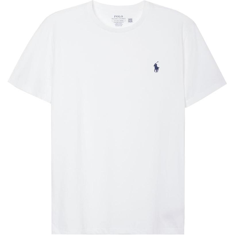 Ralph Lauren Logo Embroidered Crew Neck T-Shirt White Casual Tee 710680785-003