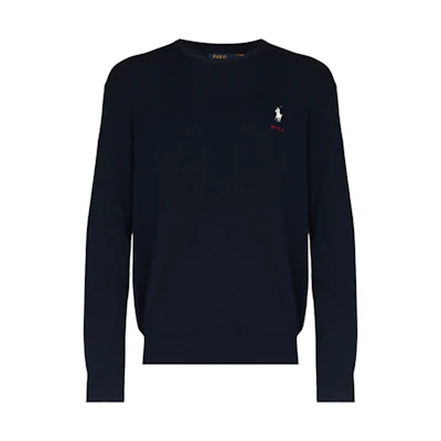 Ralph Lauren Logo Embroidered Crewneck Sweatshirt Blue - 710850117-001