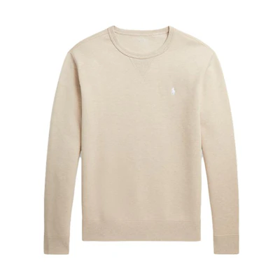 Ralph Lauren Logo Embroidered Crewneck Sweatshirt Khaki Color MNPOKNI16823196-250