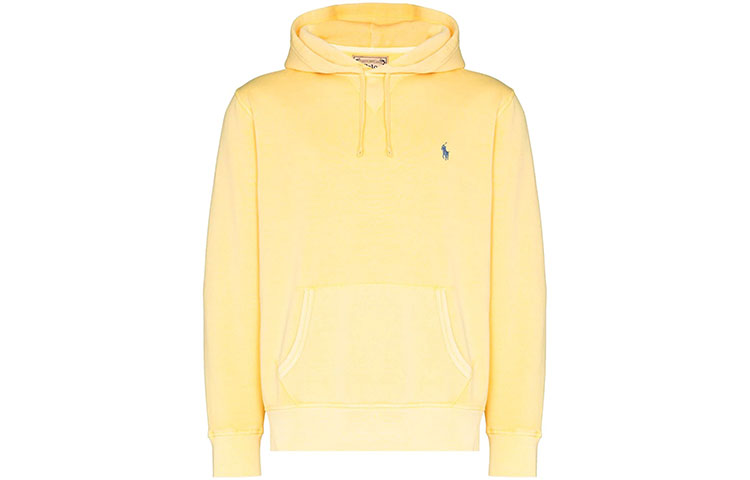 Ralph Lauren Logo Embroidered Drawstring Hoodie Yellow 710793020-010