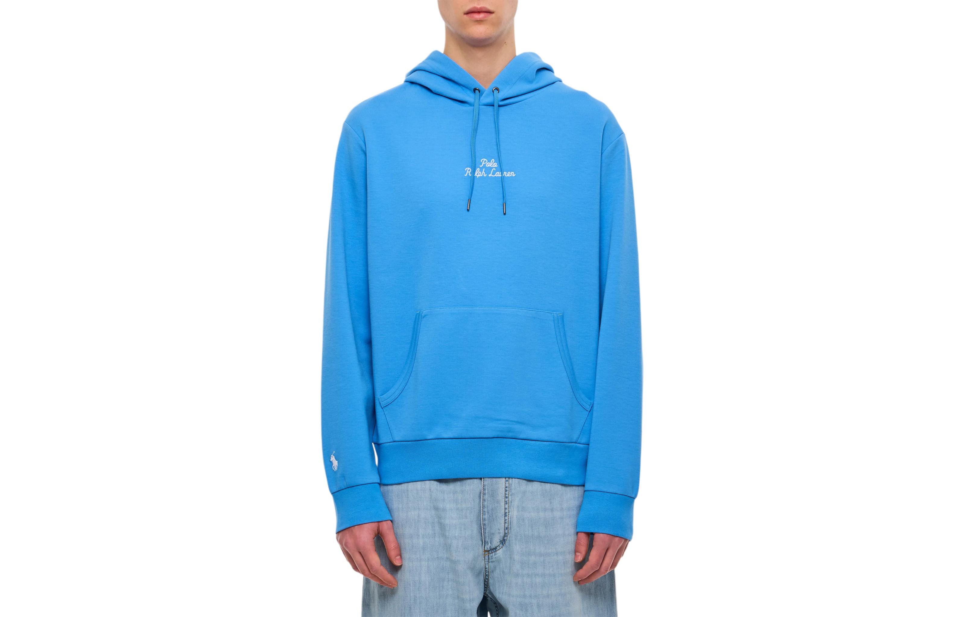 Ralph Lauren Logo Embroidered Hoodie Long Sleeve Blue 710936586-004