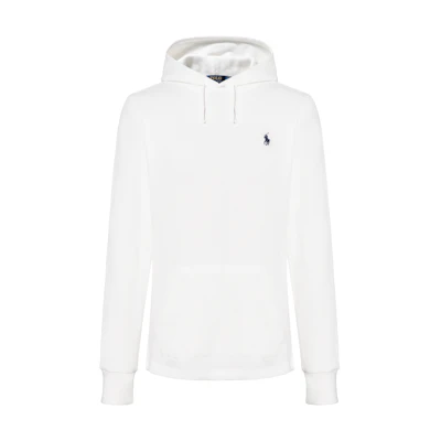 Ralph Lauren Logo Embroidered Hoodie Pullover White Long Sleeve 710767962-002