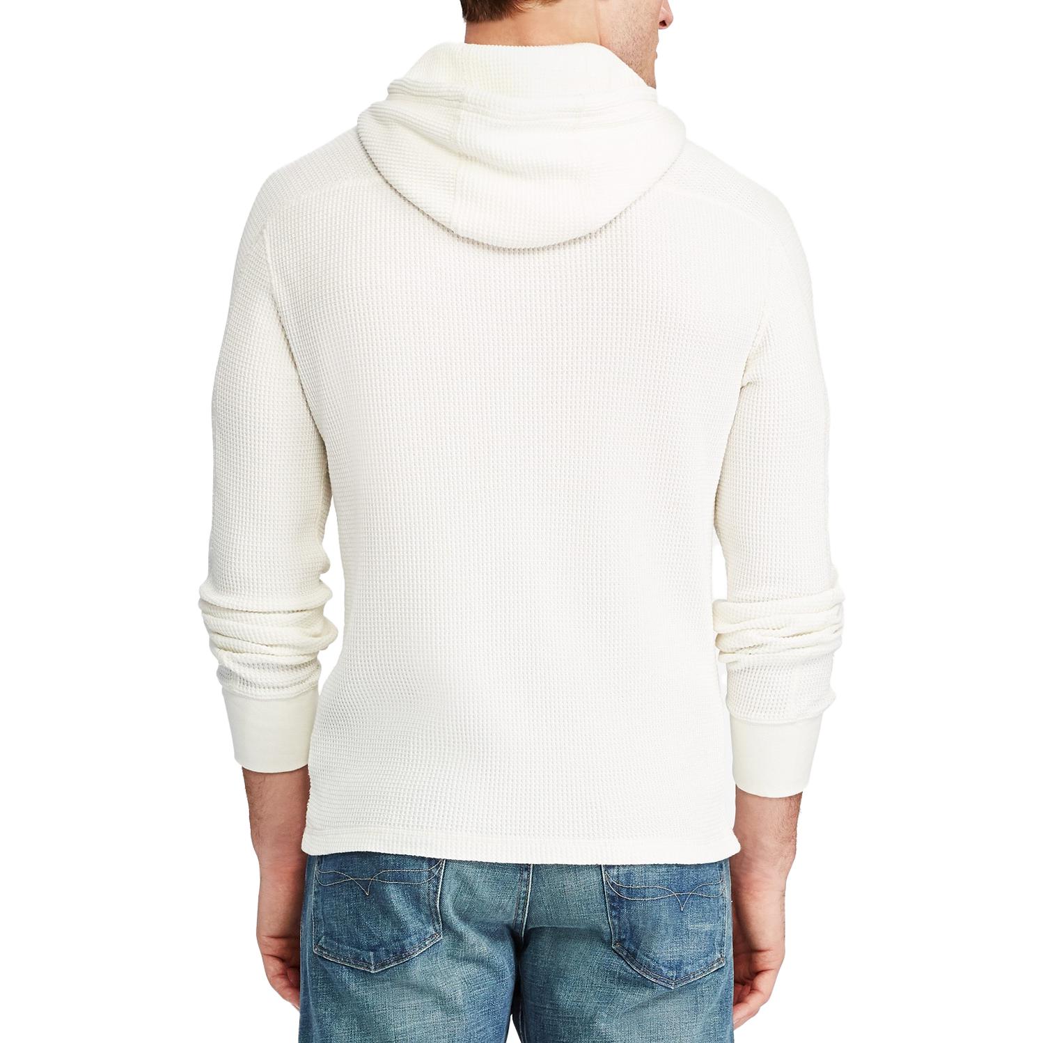 Shop 拉夫勞倫Logo刺繡白色連帽長袖衛衣 710767962-002