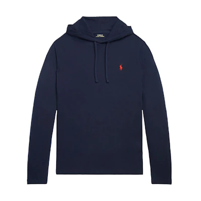 Ralph Lauren Logo Embroidered Navy Blue Hoodie for Men 710847203-028