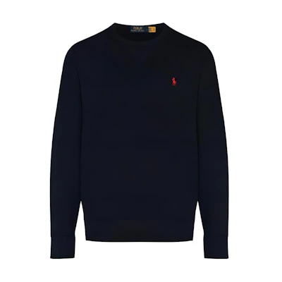 Ralph Lauren Logo Embroidered Pullover Sweatshirt Men’s Blue Casual Comfort 766772-003