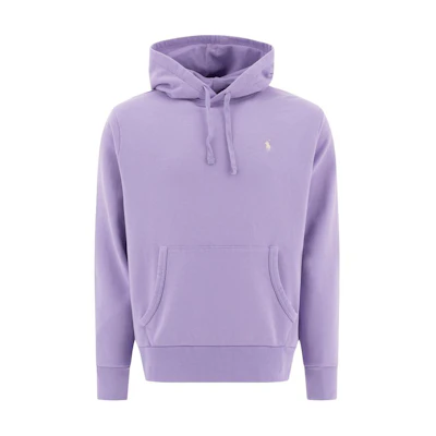 Ralph Lauren Logo Embroidered Purple Hoodie Long Sleeve 710916690-028