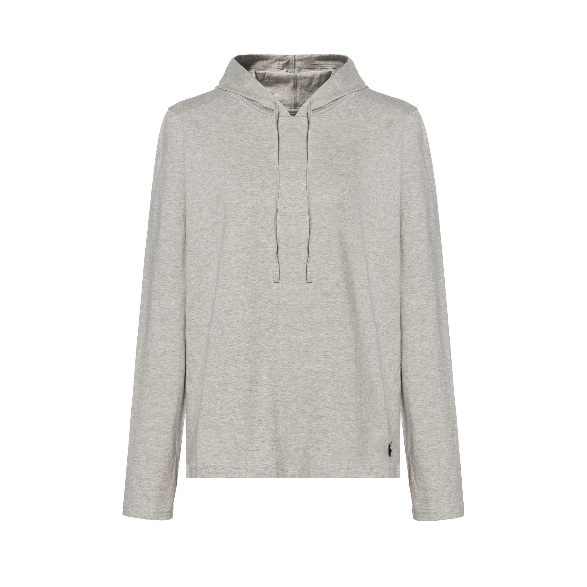 Ralph Lauren Logo Embroidered Solid Hoodie Grey - 714844760-002