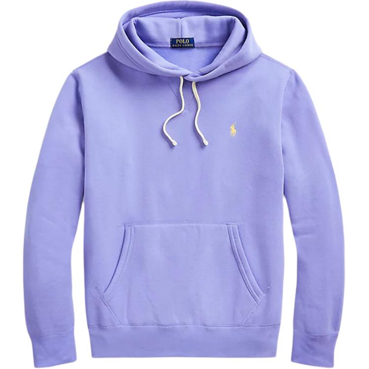 Ralph Lauren Logo Embroidered Solid Hoodie Long Sleeve Light Blue - Men 710838696-044