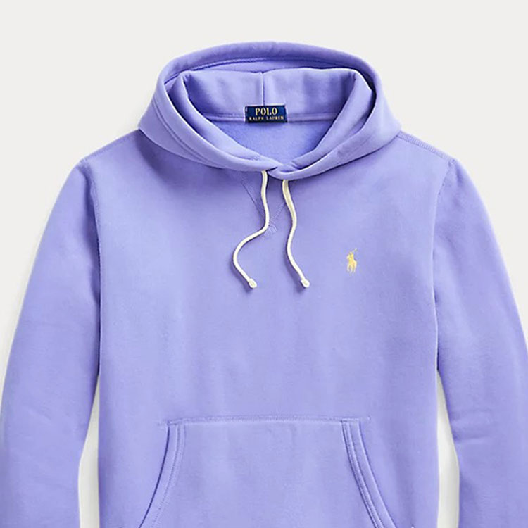 Ralph Lauren Logo Embroidered Solid Hoodie Long Sleeve Light Blue - Men 710838696-044 圖 5