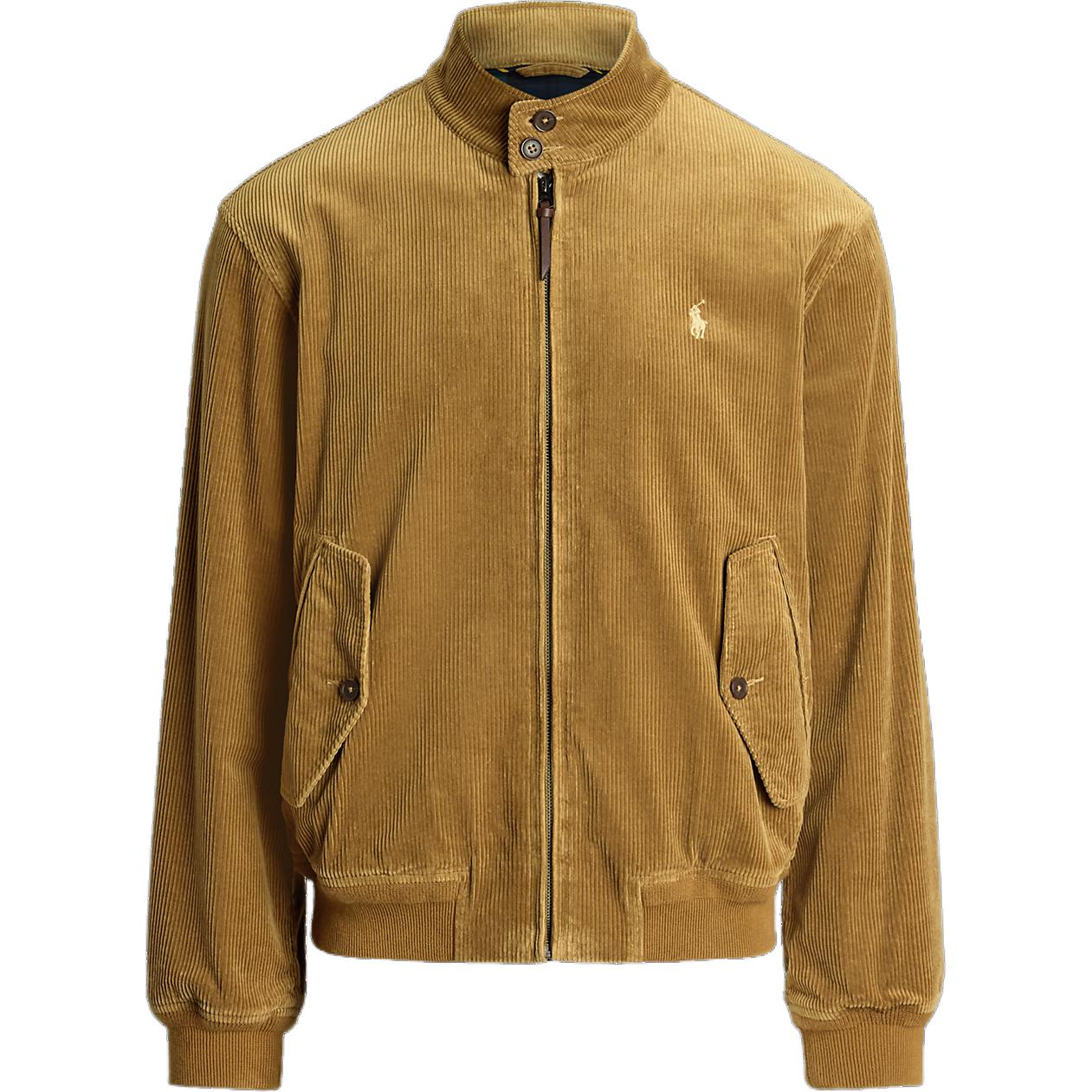 Ralph Lauren Logo Embroidered Zip-Up High Collar Jacket Brown MNPOOTW16021411-250