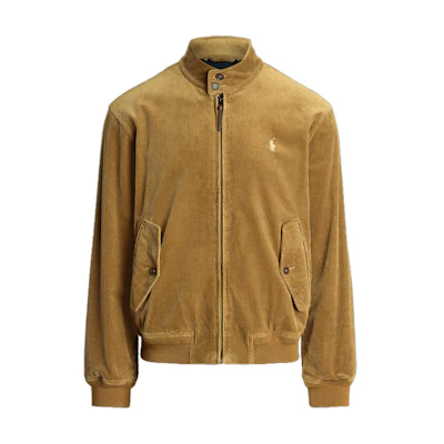 Ralph Lauren Logo Embroidered Zip-Up High Collar Jacket Brown MNPOOTW16021411-250