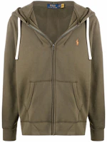 Ralph Lauren Logo Embroidered Zip Hoodie Sweatshirt Green 710813297-010 Ralph Lauren Logo Embroidered Zip Hoodie Sweatshirt Green 710813297-010