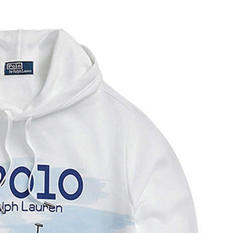 Ralph Lauren Logo Graphic Hoodie Sweatshirt White Color 710836746-002 圖 6