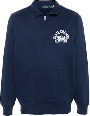 Ralph Lauren Logo Half-Zip Pullover Long Sleeve Sweatshirt Blue 710941962-001 Buy Ralph Lauren Logo Half-Zip Pullover Long Sleeve Sweatshirt Blue 710941962-001