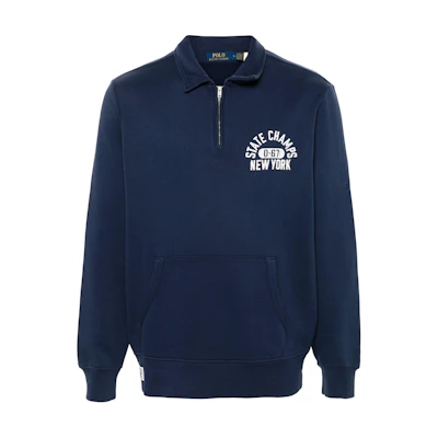 Ralph Lauren Logo Half-Zip Pullover Long Sleeve Sweatshirt Blue 710941962-001