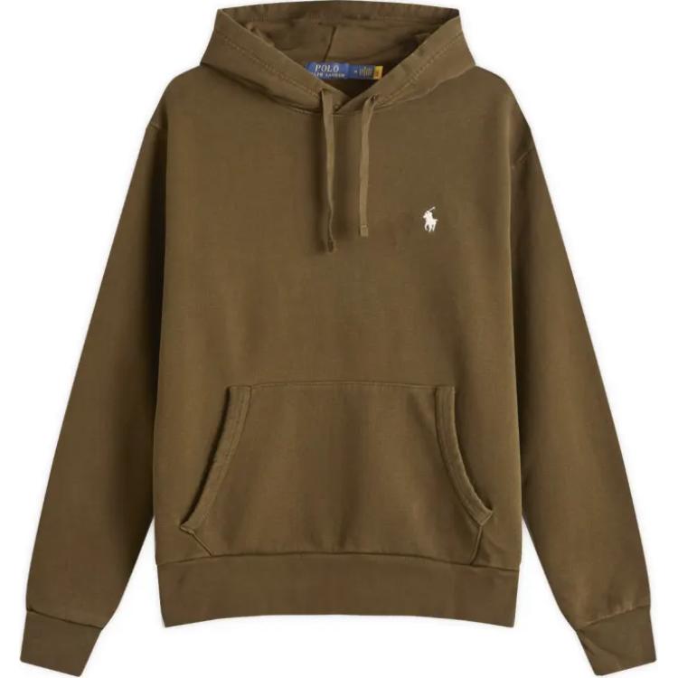 Ralph Lauren Logo Hoodie Pullover Long Sleeve - Dark Brown 710916690-021