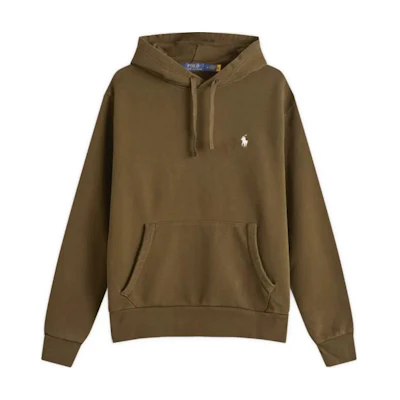 Ralph Lauren Logo Hoodie Pullover Long Sleeve - Dark Brown 710916690-021