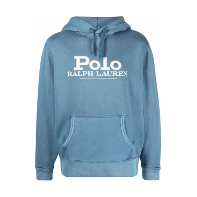 Ralph Lauren Logo Letter Print Casual Pullover Hoodie Blue 710892728-002