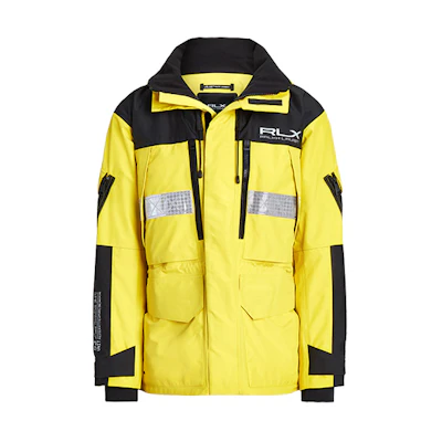 Ralph Lauren Logo Letter Print Color-Block Hooded Jacket Yellow MNRXOTW16020100-730