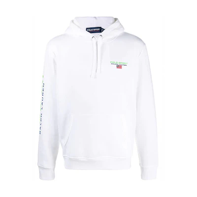 Ralph Lauren Logo Letter Print Hoodie White 710800486-002