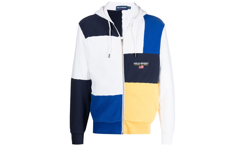 Ralph Lauren Logo Patchwork Hoodie White 710836134-001