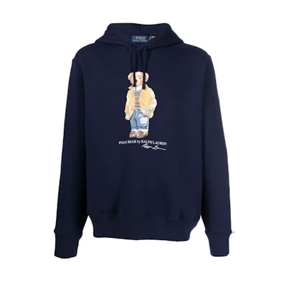 Ralph Lauren Logo Print Casual Sweatshirt Navy Blue 710829166003