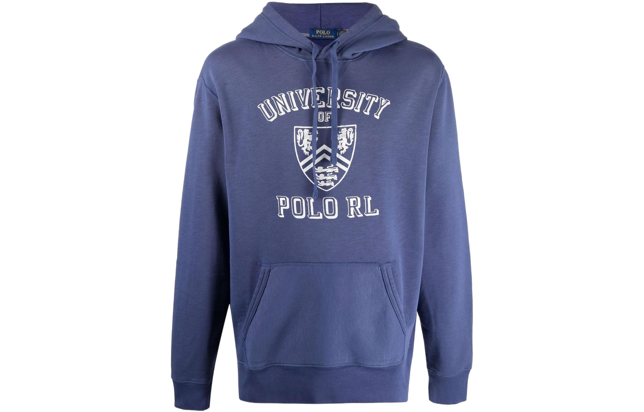 Ralph Lauren Logo Print Collared Sweatshirt Purple 710851939001