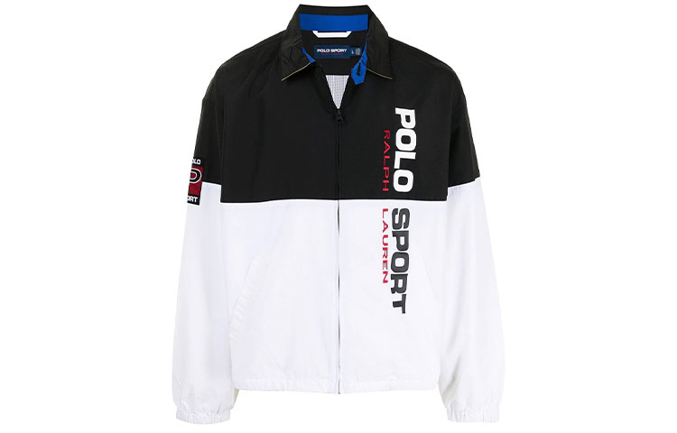 Ralph Lauren Logo Print Colorblock Jacket - White 710832-E11