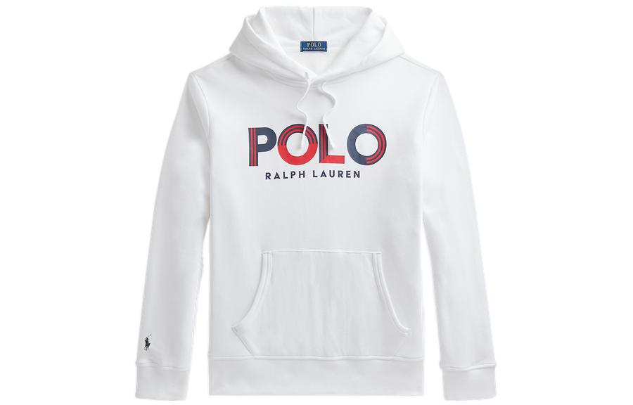 Ralph Lauren Logo Print Crewneck Pullover Sweatshirt White Mens MNPOKNI16821937-100