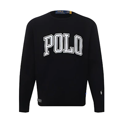 Ralph Lauren Logo Print Crewneck Sweatshirt - Black 710823896-002