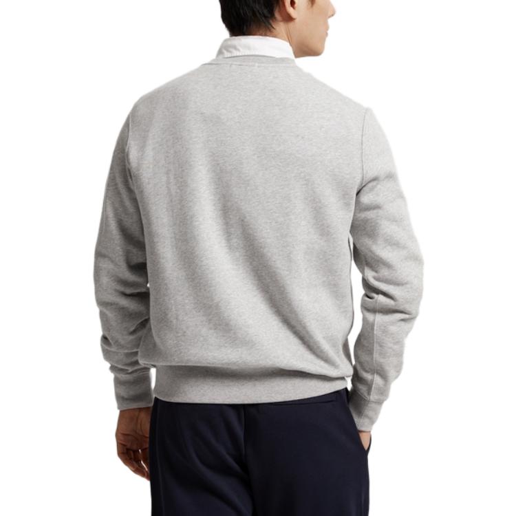 Shop Ralph Lauren Logo Cetak Baju Sweater Leher Bulat Unisex Kelabu MNPOKNI16821865-020