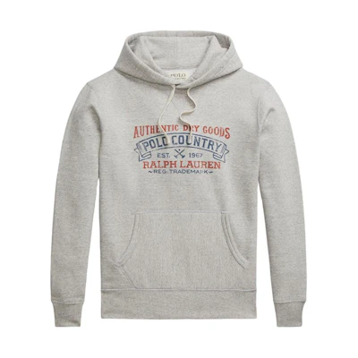 Ralph Lauren Logo Print Hoodie Gray 710937328-001
