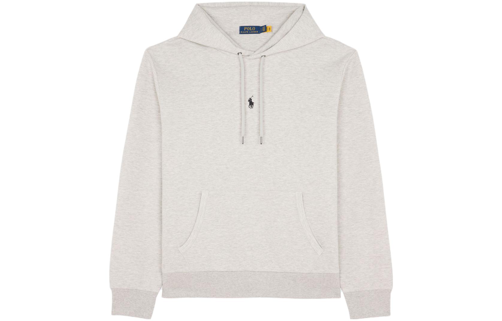 Ralph Lauren Logo Print Hoodie Long Sleeve - Gray 710881506-024