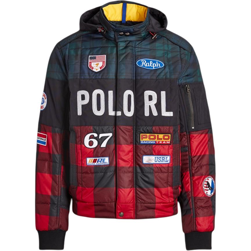Ralph Lauren Logo Print Plaid Racing Jacket Multicolor - MNPOOTW16020965-400