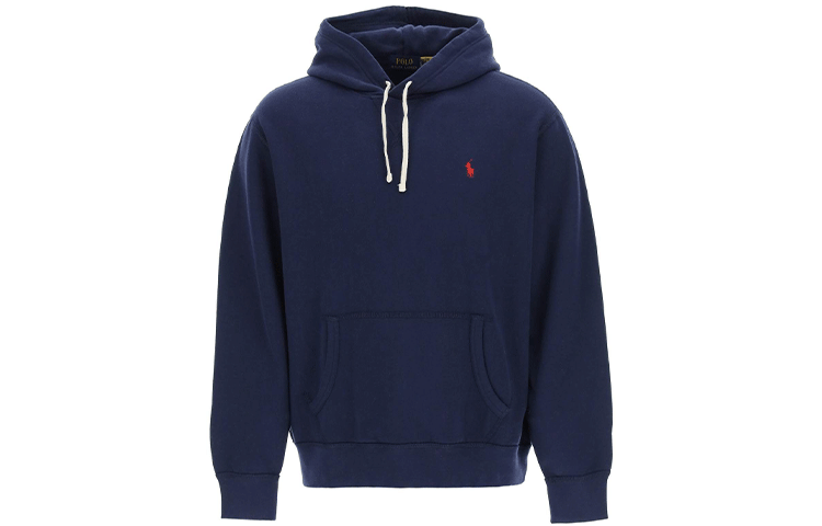 Ralph Lauren Logo Print Solid Hoodie Blue 212696UFE000-006