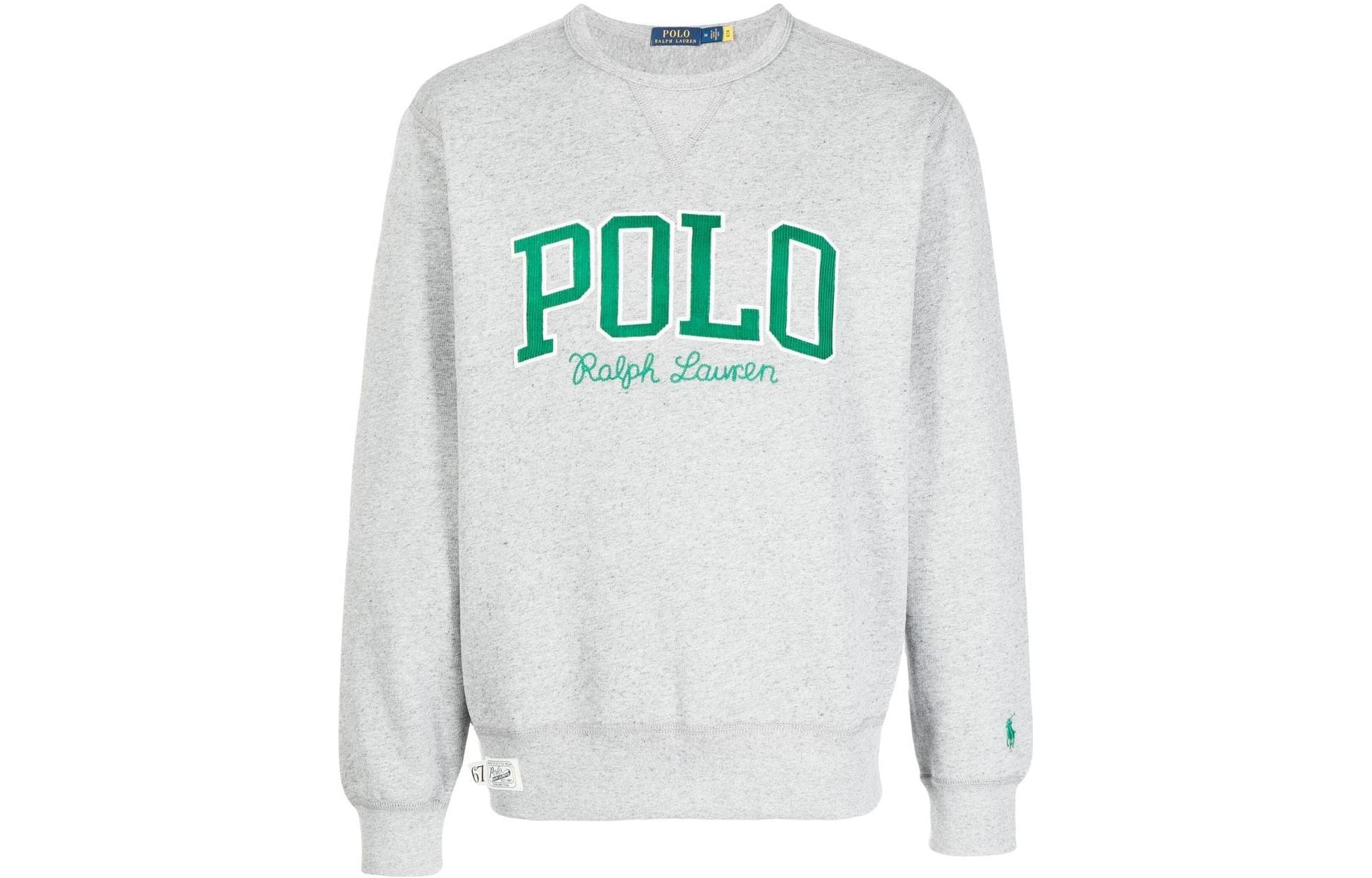 Ralph Lauren Logo Print Sweatshirt Light Grey 710878606-003