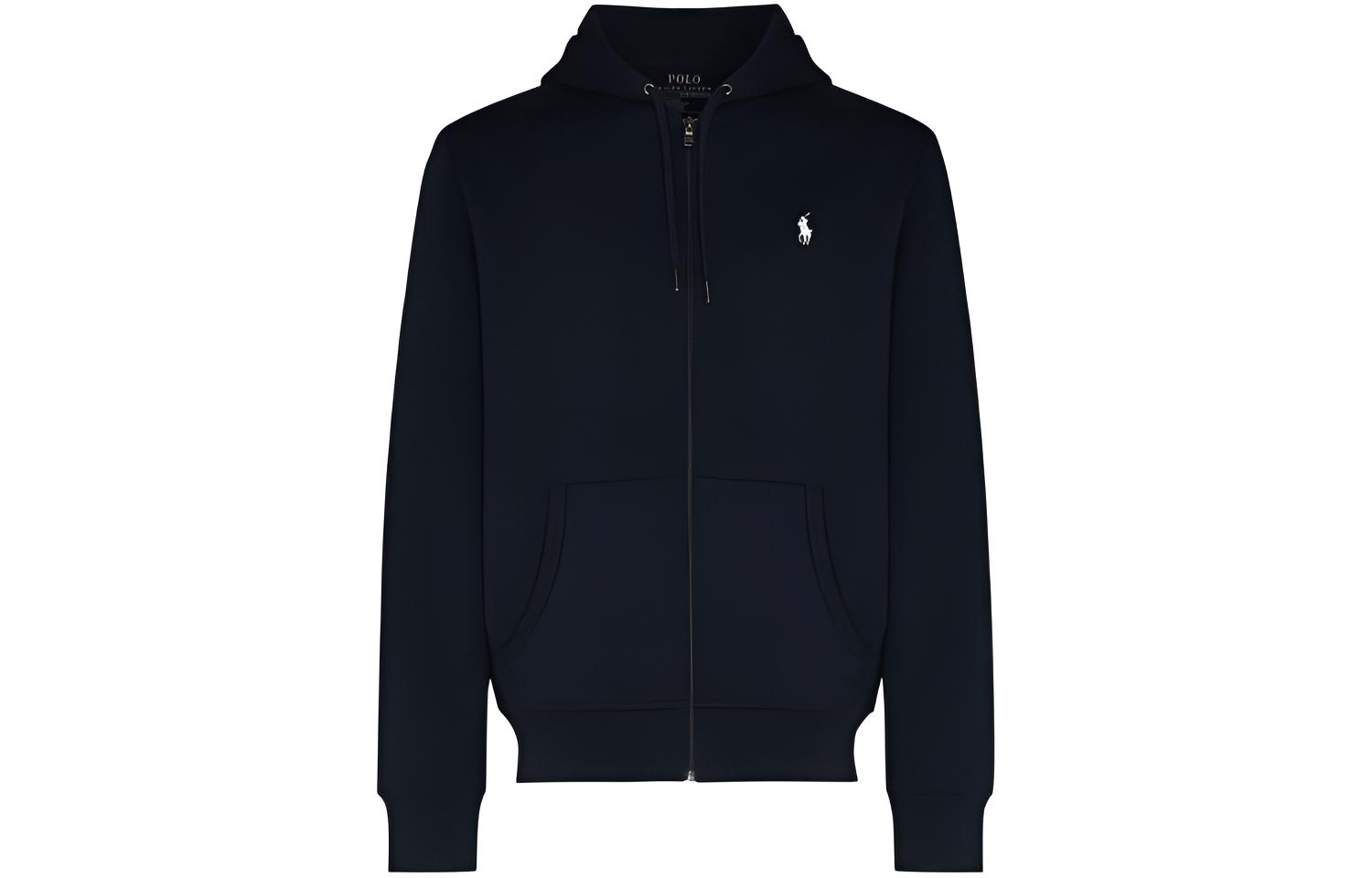 Ralph Lauren Logo Print Zip-Up Sweatshirt Blue Men 71065231312-008