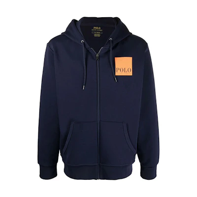 Ralph Lauren Logo Printed Hoodie Sweatshirt Blue - 710839043-003