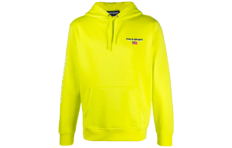 Ralph Lauren Logo Printed Hoodie Yellow 710800486-006