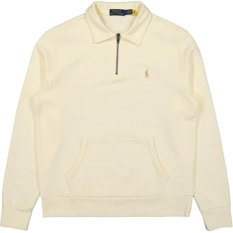 Ralph Lauren Logo Pullover Long Sleeve Sweatshirt White 710934601-001