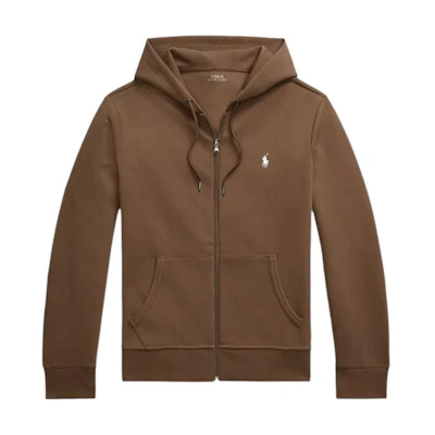 Ralph Lauren Logo Zip Hoodie Jacket for Men in Brown 710881517-072