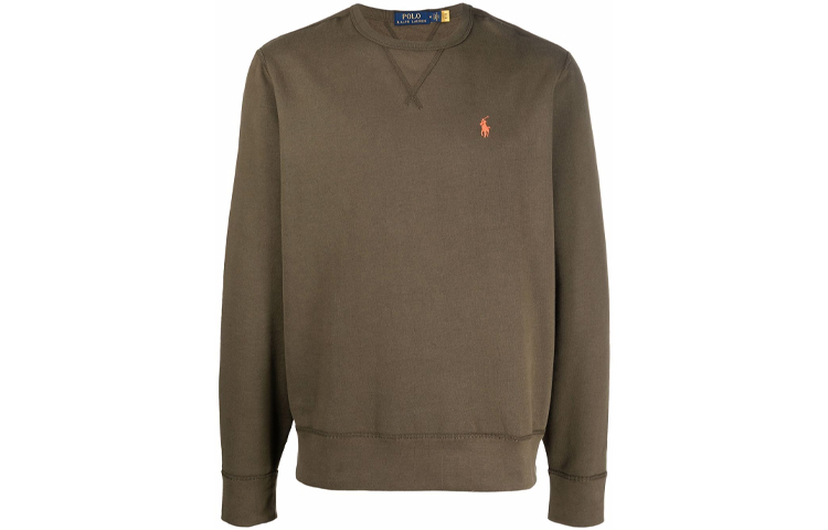 Ralph Lauren Loose Fit Logo Crewneck Sweatshirt Military Green - 710766772-024